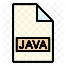 Java File Icon - Download in Colored Outline Style