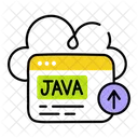 Nuvem Java Linguagem Java Armazenamento Em Nuvem Ícone