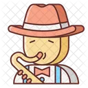 Jazz Sexophone Blowing Icon