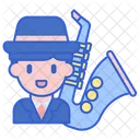 Jazz Sexophone Blowing Icon