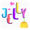 Jelly Word Jelly Jelly Letters Icon