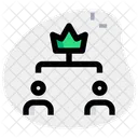 Jerarquia De Dos Lideres Dos Lideres Jerarquia De Lideres Icono