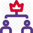 Jerarquia De Dos Lideres Dos Lideres Jerarquia De Lideres Icono
