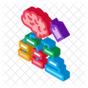 Cerebro Etiqueta Jerarquia Icono