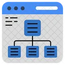 Mapa Del Sitio Web Diagrama De Flujo Diagrama De Flujo Icono