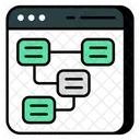 Mapa Del Sitio Web Diagrama De Flujo Diagrama De Flujo Icono