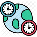 Jet Lag Clock Time Icon
