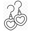 Jewel Earring Heart Love Valentine Icon
