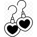 Jewel Earring Heart Love Valentine Icon