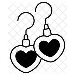 Jewel Earring Heart  Icon