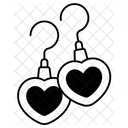 Jewel Earring Heart Love Valentine Icon