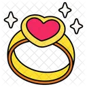 Jewel Ring Heart Love Valentine Icon