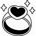 Jewel Ring Heart Love Valentine Icon