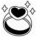 Jewel Ring Heart Love Valentine Icon