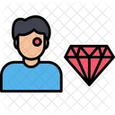 Jewelry Man Diamond Crystal Icon