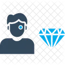 Jewelry Man Diamond Crystal Icon