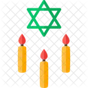 유대인 축제 유대인 아이콘 양초 아이콘