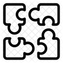 Jigsaw Hobbies And Free Time Puzzle Pieces Icon