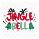 Jingle Bell Typography Lettering Icon