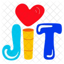 Jit Word Jit Typography Word Icon