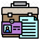 Briefcase Id Card File Icon