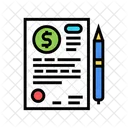 Financial Job Agreement Icon