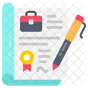 Job Agreement Employment Contract Job Contract Icon