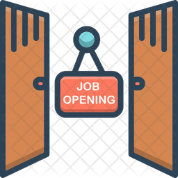 Job Opening Icon - Download in Colored Outline Style