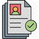Job Profile Resume Biodata Icon