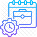 Job Schedule Time Briefcase Icon