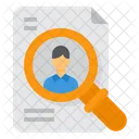 Human Resource Job Search Magnifying Glass Icon