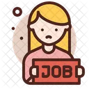 Job Search Female  Icon
