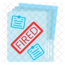 Fired Paperwork Documents Icon