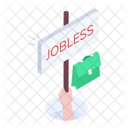 Jobless Placard  Icon