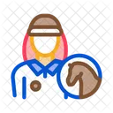 Woman Jockey Equestrian Icon