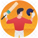 Jogador De Criquete Esportes Olimpicos Jogo Olimpico Ícone