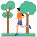 Jogging Promenade Matinale Course A Pied Icône