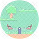 Jogo De Gangorra Brincadeira De Crianca Passeio De Crianca Ícone