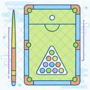 Jogo De Sinuca Esportes Com Taco Bilhar Ícone