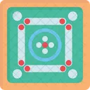 Jogo de tabuleiro carrom  Ícone