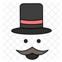 Joker Hat And Moustache Icon