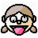 Girl Face Tongue Icon