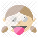 Girl Face Tongue Icon
