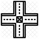 Route Intersection Circulation Icône