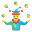 Jongleur Balle Mann Brasilianischer Karneval Feier Clown Symbol