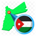 Jordan Asia Map Icon
