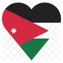 Jordania Bandeira Ícone