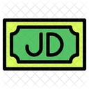 Jordanian Dinar Banknote Country Icon
