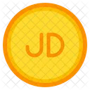 Jordanian Dinar Coin Currency Icon