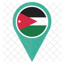 Jordanie Drapeau Icône